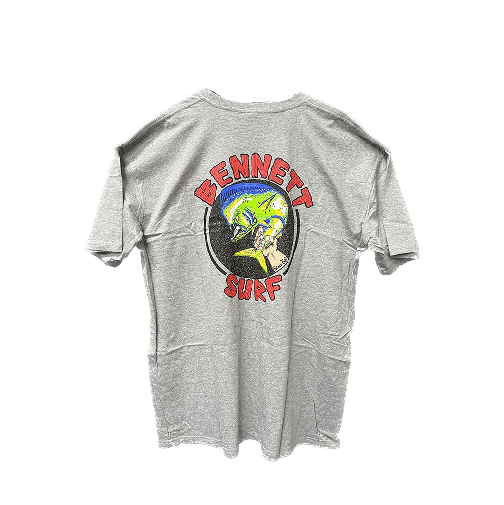 Bennett Surf Fish Tee Shirt- Grey